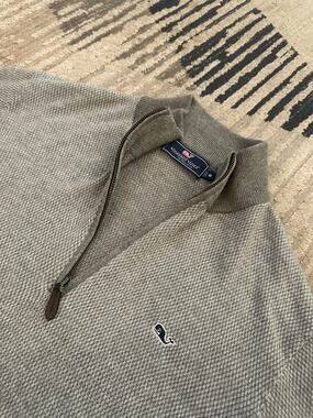Vinyard Vines 1/4th Zip Grey  M